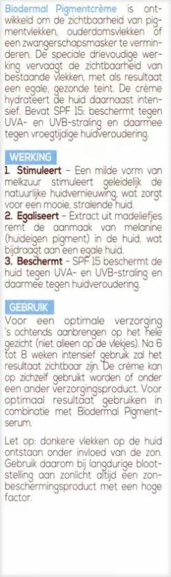 Flash-uitverkoop 🧨 Biodermal Pigmentvlekken Cr Me - SPF 15 - Vermindert Pigmentvlekken - Pigmentvlekken Creme - 50 Ml 🎉 -Beauty Winkel 250x840 4