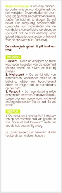 Goedkoop 😉 Biodermal Vette & Gemengde Huid Face Gel - 150ml Bij Overtollig Talg, Puistjes En Onzuiverheden 🛒 -Beauty Winkel 273x840