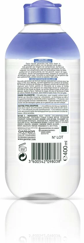 Begroting 😀 Garnier Skinactive Micellair Reinigingswater Delicate Huid En Ogen - 3 X 400 Ml - Micellair Water Voordeelverpakking 💯 7 Begroting 😀 Garnier Skinactive Micellair Reinigingswater Delicate Huid En Ogen - 3 X 400 Ml - Micellair Water Voordeelverpakking 💯 - Afbeelding 5
