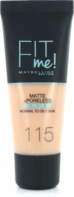 Aanbiedingen 🔔 Maybelline Fit Me Matte & Poreless Foundation - 115 Ivory 👍 -Beauty Winkel 318x840