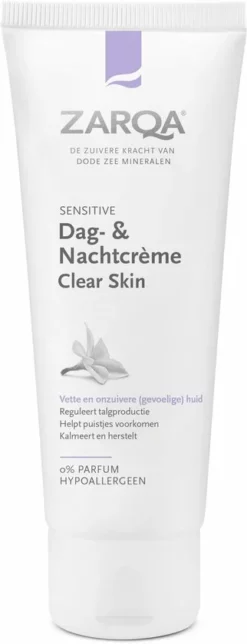 Beste Verkoop 😍 ZARQA Dag- En Nachtcr Me Clear Skin (reguleert Talgproductie) - 75 Ml 😍 -Beauty Winkel 322x840 9