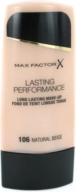Uitgang 🛒 Max Factor Lasting Performance Foundation - 106 Natural Beige 🎁