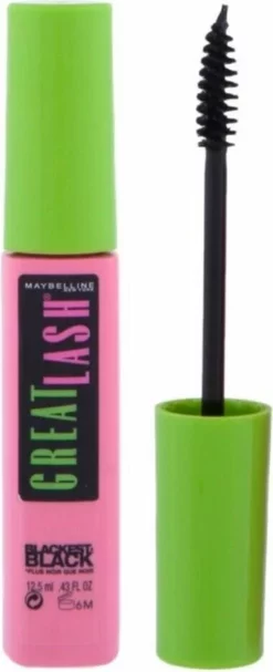 Goedkoopste 🌟 Maybelline New York - Great Lash - 01 Blackest Black - Zwart - Volume Mascara - 12,5 Ml 😉