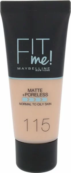 Aanbiedingen 🔔 Maybelline Fit Me Matte & Poreless Foundation - 115 Ivory 👍 -Beauty Winkel 345x840 1