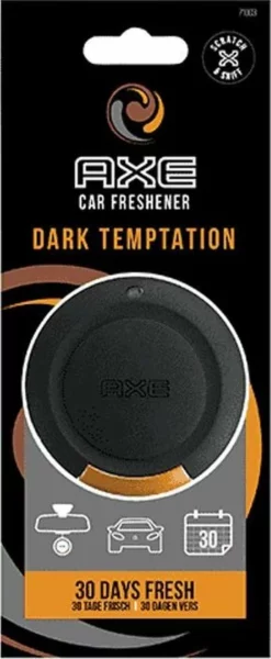 Uitgang 😉 Axe Geurhanger Auto - Luchtverfrisser - 6 Cm - DARK TEMPTATION - Autoverfrisser 🤩