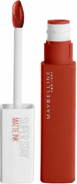 Flash-uitverkoop 🔔 Maybelline Superstay Matte Ink Lippenstift - 117 Ground Breaker - Rood - Vloeibare Matte 💄 Lipstick 🤩 -Beauty Winkel 354x840 1