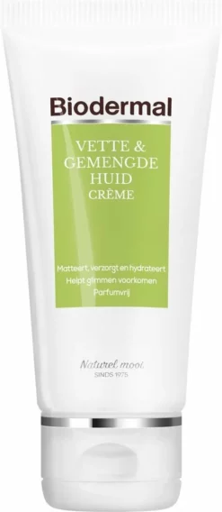 Uitgang 💯 Biodermal Dagcreme Vette & Gemengde Huid - 50ml - Helpt Glimmen Voorkomen ⭐ -Beauty Winkel 365x840 4