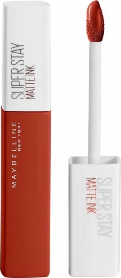 Flash-uitverkoop 🔔 Maybelline Superstay Matte Ink Lippenstift - 117 Ground Breaker - Rood - Vloeibare Matte 💄 Lipstick 🤩 -Beauty Winkel 367x840 1