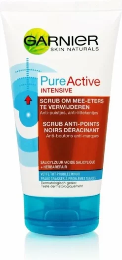 Gloednieuw π Garnier Skinactive Face PureActive Intensive Scrub Tegen Mee-Eters En Puistjes- 150ml X 2 - Scrub π