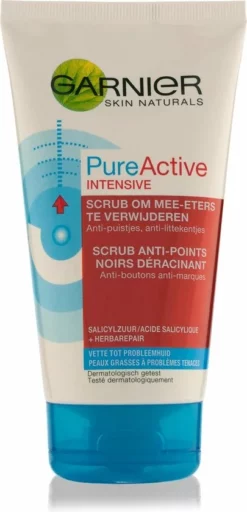 Gloednieuw 😍 Garnier Skinactive Face PureActive Intensive Scrub Tegen Mee-Eters En Puistjes- 150ml X 2 - Scrub 👏 -Beauty Winkel 405x840