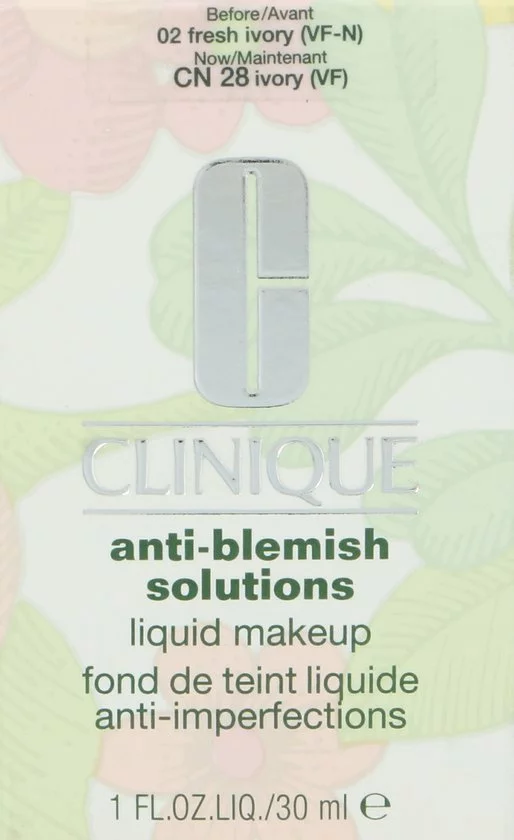 Beste Verkoop β Clinique Anti-Blemish Solutions Liquid Foundation - 02 Fresh Ivory - Foundation - 30 Ml π 5 Beste Verkoop β Clinique Anti-Blemish Solutions Liquid Foundation - 02 Fresh Ivory - Foundation - 30 Ml π - Afbeelding 3