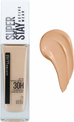 Nieuw ⌛ Maybelline - Superstay Active Wear Foundation - 21 Nude Beige 💯 -Beauty Winkel 514x840 5