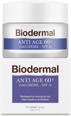 Korting ⌛ Biodermal Anti Age Dagcr Me 60+ - Dagcr Me Met Hyaluronzuur En Ceramide - Met - SPF15 - Geeft De Huid Meer Stevigheid - 50ml ✨ 25 Korting ⌛ Biodermal Anti Age Dagcr Me 60+ - Dagcr Me Met Hyaluronzuur En Ceramide - Met - SPF15 - Geeft De Huid Meer Stevigheid - 50ml ✨ -Beauty Winkel 515x840