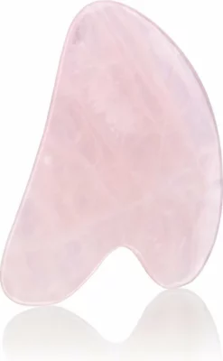Goedkoop 😍 Merkloos Premium Roze Kwarts GuaSha Tool | 100% Echte Rose Quartz | Jade Steen Gezichtstool 🔥