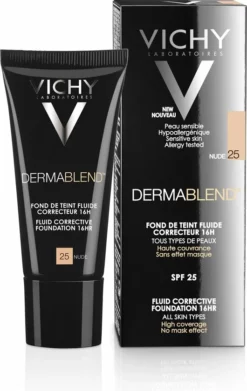 Top 10 🤩 Vichy Dermablend Foundation - Nude 25 - 30ML - Hoge Dekking 🎁 -Beauty Winkel 530x840 2