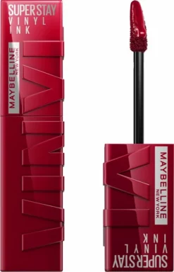 Beste Verkoop 😉 Maybelline New York - SuperStay Vinyl Ink 💄 Lipstick - 55 Royal - Rood - Langhoudende Lippenstift - 4,2 Ml 🎁