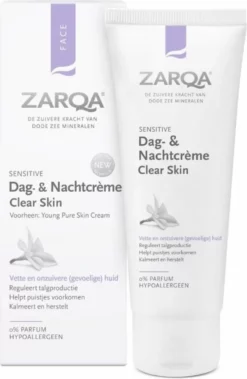 Beste Verkoop 😍 ZARQA Dag- En Nachtcr Me Clear Skin (reguleert Talgproductie) - 75 Ml 😍 -Beauty Winkel 548x840