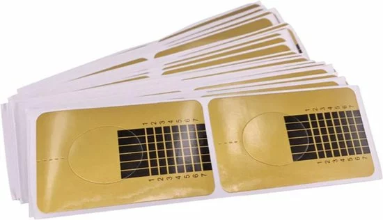 Top 10 π Merkloos Hiden | Nagel Sjablonen - Nail Art - Beauty & Make-up - French Manicure - Goud | 100 Stuks π 4 Top 10 π Merkloos Hiden | Nagel Sjablonen - Nail Art - Beauty & Make-up - French Manicure - Goud | 100 Stuks π - Afbeelding 2