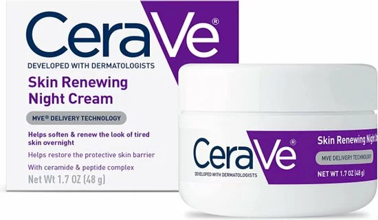 Korting π€© CeraVe Huidvernieuwende Nachtcrème | Niacinamide, Peptide Complex En Hyaluronzuur Moisturizer Voor Gezicht | 48g π 4 Korting π€© CeraVe Huidvernieuwende Nachtcrème | Niacinamide, Peptide Complex En Hyaluronzuur Moisturizer Voor Gezicht | 48g π - Afbeelding 2