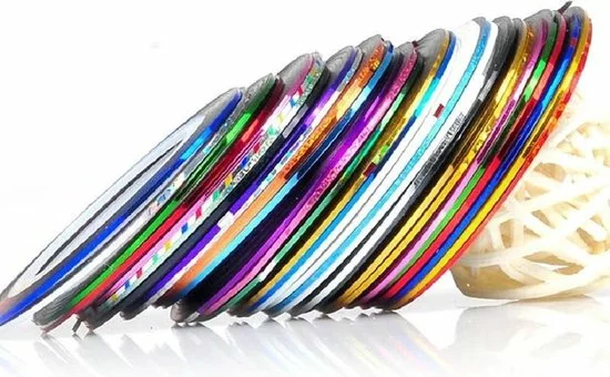 Promo ๐ 10 Rolletjes Striper 1mm Nail Art Striping Tape / Sparkolia Decoratie Sticker Nagel / Multicolor Gemengde Kleuren โค๏ธ 9 Promo ๐ 10 Rolletjes Striper 1mm Nail Art Striping Tape / Sparkolia Decoratie Sticker Nagel / Multicolor Gemengde Kleuren โค๏ธ - Afbeelding 7