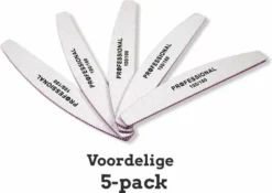 Beste Verkoop ✔️ Eldur Professionele Nagelvijl 5pcs - Moon #100/180 - Top Kwaliteit - Gratis Verzending 🥰