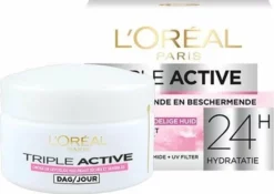 Uitgang ❤️ L’Oréal Paris Triple Active Hydraterende Dagcrème - Droge En Gevoelige Huid - 50ml 💯 -Beauty Winkel 550x390 2