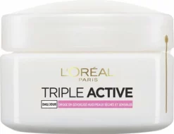 Uitgang ❤️ L’Oréal Paris Triple Active Hydraterende Dagcrème - Droge En Gevoelige Huid - 50ml 💯