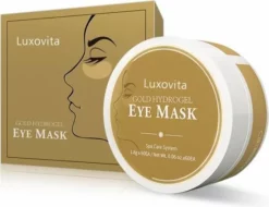 Goedkoop 🔔 Collageen Oogmasker Luxovita - Wallen Wegwerken/Donkere Kringen/Rimpels - Hydraterend - 24k Goud Oog Masker - Eye Pads - Gel Oogmaskers - 60 Stuks 😉 -Beauty Winkel 550x424