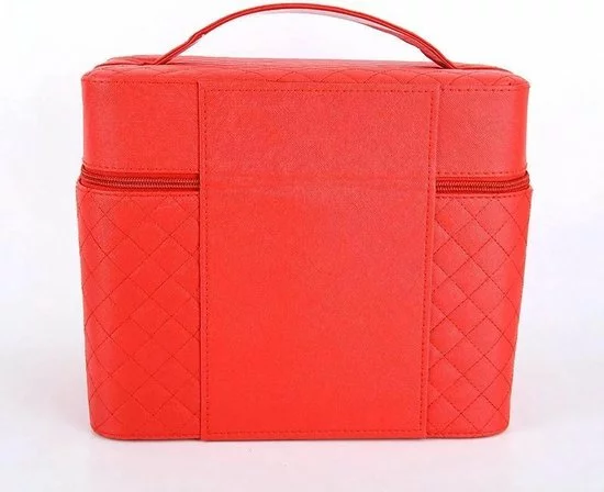 Begroting ๐ Confibel Make Up Koffer - Uitklapbaar - 5 Opbergbakken - Met Spiegel - Rood โ 6 Begroting ๐ Confibel Make Up Koffer - Uitklapbaar - 5 Opbergbakken - Met Spiegel - Rood โ - Afbeelding 4