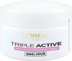 Uitgang ❤️ L’Oréal Paris Triple Active Hydraterende Dagcrème - Droge En Gevoelige Huid - 50ml 💯 -Beauty Winkel 550x462 2
