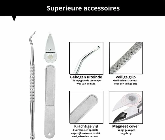Groothandel 👍 Enjoy Living Vlijmscherpe Nageltang Met Gebogen Bek - Voor Knippen Harde / Dikke & Ingegroeide Teennagels - Teennagelknipper - Teennagelschaar - 4-delige Manicureset Professioneel - Manicure Set - Pedicureset 🤩 12 Groothandel 👍 Enjoy Living Vlijmscherpe Nageltang Met Gebogen Bek - Voor Knippen Harde / Dikke & Ingegroeide Teennagels - Teennagelknipper - Teennagelschaar - 4-delige Manicureset Professioneel - Manicure Set - Pedicureset 🤩 - Afbeelding 10