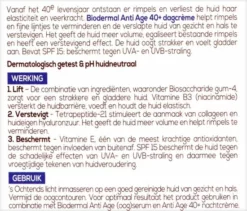 Coupon 💯 Biodermal Anti Age Dagcr Me 40+ - Dagcr Me Met Hyaluronzuur En Vitamine C - Met SPF15 - Anti Rimpel Creme Vrouwen - 50ml 👍 -Beauty Winkel 550x470 5