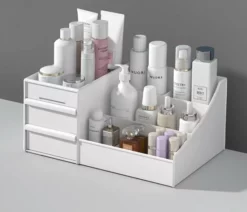 Flash-uitverkoop 🥰 Sefaras Make-up Organizer - Make-up Houder - Make-up Opslag - Sieraden Bakje - Makkelijk Te Gebruiken - Dames - 28x17x13CM - Wit 🧨 -Beauty Winkel 550x473 5