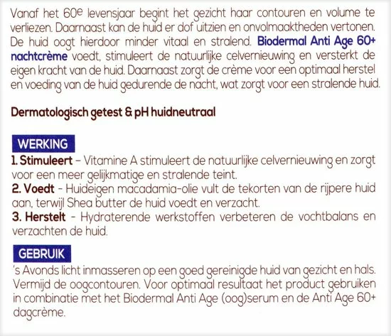 Goedkoopste ๐ Biodermal Anti Age Nachtcr Me 60+ - Nachtcr Me Met Niacinamide & Sheaboter - Voedt En Hydrateert Intensief - Nachtcreme Anti Rimpel Voor Vrouwen - 50ml ๐ 8 Goedkoopste ๐ Biodermal Anti Age Nachtcr Me 60+ - Nachtcr Me Met Niacinamide & Sheaboter - Voedt En Hydrateert Intensief - Nachtcreme Anti Rimpel Voor Vrouwen - 50ml ๐ - Afbeelding 6