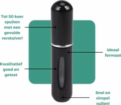 Gloednieuw ๐ Qualité Specials Qualité - Parfum Verstuiver Navulbaar - Mini Parfum Flesje - Reisflesje - Zwart ๐ 14 Gloednieuw ๐ Qualité Specials Qualité - Parfum Verstuiver Navulbaar - Mini Parfum Flesje - Reisflesje - Zwart ๐ -Beauty Winkel 550x479 6