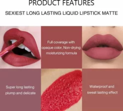 Aanbiedingen 🛒 HANDAIYAN | Liquid 💄 Lipsticks | Set Van 6 | Matte Lippenstift | Vloeibare Lippenstift | Waterproof | Make Up Set | Geschenkset | Giftset | 💄 Lipstick | Lippenstift | Lipgloss | Lip Gloss ⭐ -Beauty Winkel 550x498 1