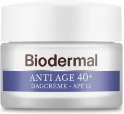 Coupon 💯 Biodermal Anti Age Dagcr Me 40+ - Dagcr Me Met Hyaluronzuur En Vitamine C - Met SPF15 - Anti Rimpel Creme Vrouwen - 50ml 👍