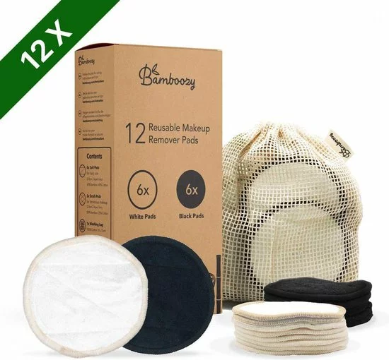 Goedkoopste 🥰 Bamboozy 12 Zwart + Wit Wasbare Wattenschijfjes Herbruikbare Wattenschijfjes Zero Waste Duurzame Bamboe 🛒 3 Goedkoopste 🥰 Bamboozy 12 Zwart + Wit Wasbare Wattenschijfjes Herbruikbare Wattenschijfjes Zero Waste Duurzame Bamboe 🛒