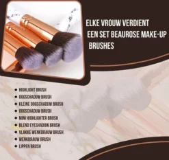 Promo ✔️ BeauRose Luxe Make Up Kwasten Set - Make Up Brush - Oogschaduw Beauty - Foundation Kwast - Poederkwast - Brush - Make Up - Cosmetica - Kwasten Set Make Up Etui - Make Up Penselen Set Make Up Set ✔️ 21 Promo ✔️ BeauRose Luxe Make Up Kwasten Set - Make Up Brush - Oogschaduw Beauty - Foundation Kwast - Poederkwast - Brush - Make Up - Cosmetica - Kwasten Set Make Up Etui - Make Up Penselen Set Make Up Set ✔️ -Beauty Winkel 550x518 9