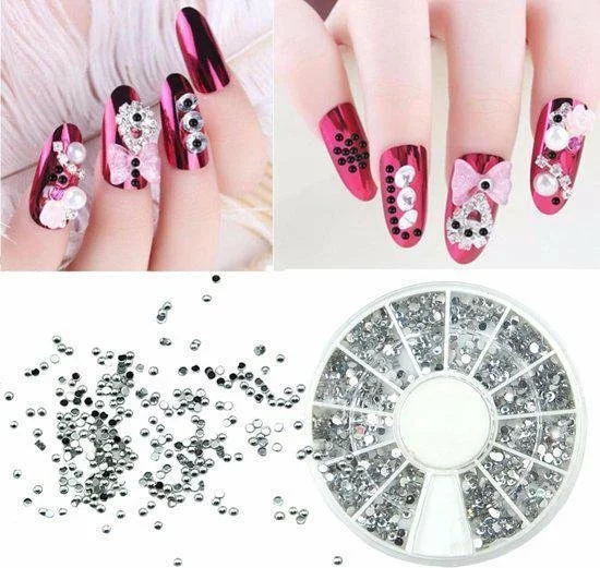 Coupon π Merkloos Doosje Rhinestone Zilver - Carrousel -Strass Nagel Steentjes / Nagel Diamantjes / Nail Art π 3 Coupon π Merkloos Doosje Rhinestone Zilver - Carrousel -Strass Nagel Steentjes / Nagel Diamantjes / Nail Art π