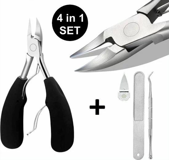 Groothandel 👍 Enjoy Living Vlijmscherpe Nageltang Met Gebogen Bek - Voor Knippen Harde / Dikke & Ingegroeide Teennagels - Teennagelknipper - Teennagelschaar - 4-delige Manicureset Professioneel - Manicure Set - Pedicureset 🤩 3 Groothandel 👍 Enjoy Living Vlijmscherpe Nageltang Met Gebogen Bek - Voor Knippen Harde / Dikke & Ingegroeide Teennagels - Teennagelknipper - Teennagelschaar - 4-delige Manicureset Professioneel - Manicure Set - Pedicureset 🤩