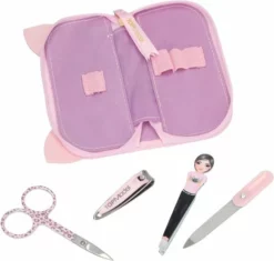 Goedkoopste 🔥 Topmodel Manicureset Meisjes 14 X 13 Cm Pu Roze 5-delig 🌟 -Beauty Winkel 550x524
