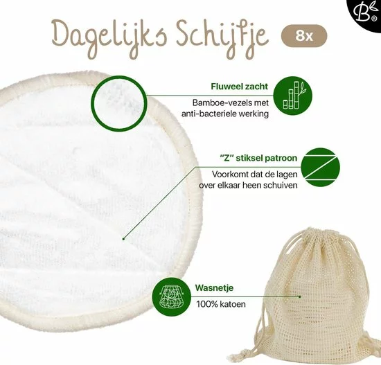 Goedkoopste 🥰 Bamboozy 12 Zwart + Wit Wasbare Wattenschijfjes Herbruikbare Wattenschijfjes Zero Waste Duurzame Bamboe 🛒 9 Goedkoopste 🥰 Bamboozy 12 Zwart + Wit Wasbare Wattenschijfjes Herbruikbare Wattenschijfjes Zero Waste Duurzame Bamboe 🛒 - Afbeelding 7