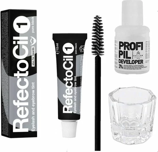 Korting π Refectocil Henna Set Incl. Brush & Mengglas #1 Zwart π 3 Korting π Refectocil Henna Set Incl. Brush & Mengglas #1 Zwart π