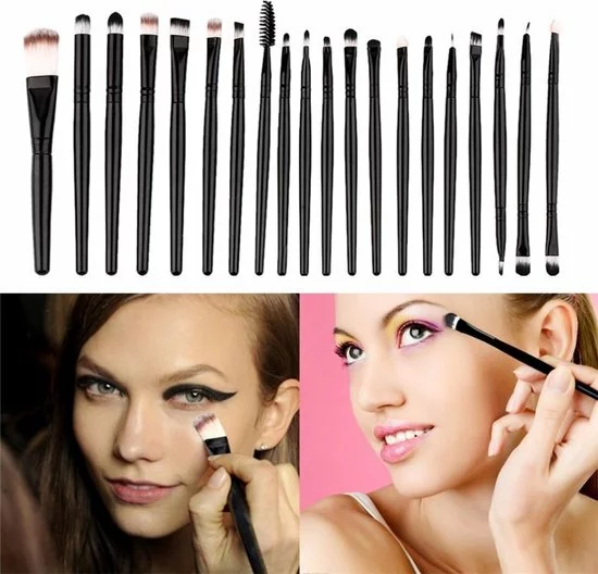 Gloednieuw β Merkloos Professionele Make-up Kwasten - Kwastenset - Zwart - 20 Stuks π― 4 Gloednieuw β Merkloos Professionele Make-up Kwasten - Kwastenset - Zwart - 20 Stuks π― - Afbeelding 2