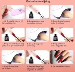 Promo 🎉 Coscelia Gellak Starterspakket - Incl. 100 Nageltips & Lijm - Gellak - Gelnagel Set- UV Lamp 36W - LED - Manicure Set - 12 Kleuren Gel Polish - Nail Art - Nagellamp - Nagelboor - Nageldroger - Nagellak 😉 -Beauty Winkel 550x532 3