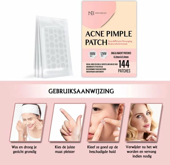 Goedkoopste π Novabeau Acne Patches Voor Dag En Nacht - Puisten Verwijderaar - Huidreiniger - 144 Stuks In 2 Formaten - Pukkel Pleister - Pimple Patch Die Onzuiverheden Absorbeert - Acneverzorging π 6 Goedkoopste π Novabeau Acne Patches Voor Dag En Nacht - Puisten Verwijderaar - Huidreiniger - 144 Stuks In 2 Formaten - Pukkel Pleister - Pimple Patch Die Onzuiverheden Absorbeert - Acneverzorging π - Afbeelding 4