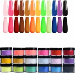 Beste recensies van 💯 Royala | 18-Delige Acryl Poeder Set | Totaal 108 Gram Aan Poeders | Acryl Nagels | Starter Set Voor Nail Art| 18 Kleuren | Nail Art ✔️