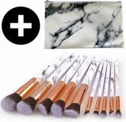 Promo ✔️ BeauRose Luxe Make Up Kwasten Set - Make Up Brush - Oogschaduw Beauty - Foundation Kwast - Poederkwast - Brush - Make Up - Cosmetica - Kwasten Set Make Up Etui - Make Up Penselen Set Make Up Set ✔️