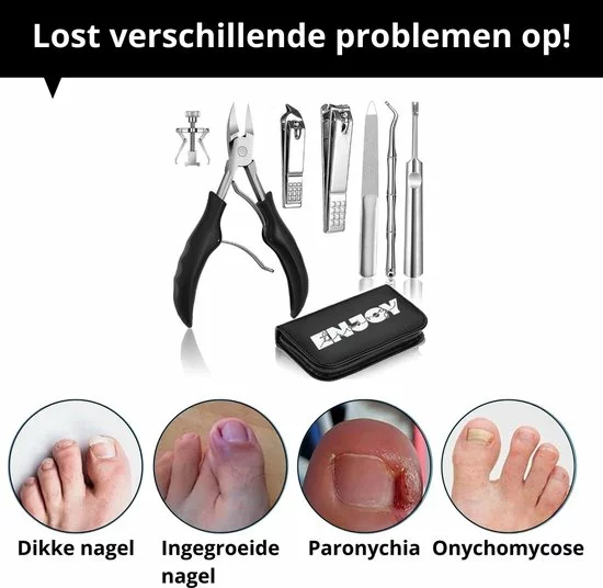 Beste deal 💯 Enjoy Living Professionele Pedicureset Met Vlijmscherpe Nageltang | Teennagelknipper & Nagelknippers - Voor Ingegroeide Teennagels| Harde & Dikke Nagels - Kalknagel - Nagelset Professioneel - Manicure Set 🔥 7 Beste deal 💯 Enjoy Living Professionele Pedicureset Met Vlijmscherpe Nageltang | Teennagelknipper & Nagelknippers - Voor Ingegroeide Teennagels| Harde & Dikke Nagels - Kalknagel - Nagelset Professioneel - Manicure Set 🔥 - Afbeelding 5
